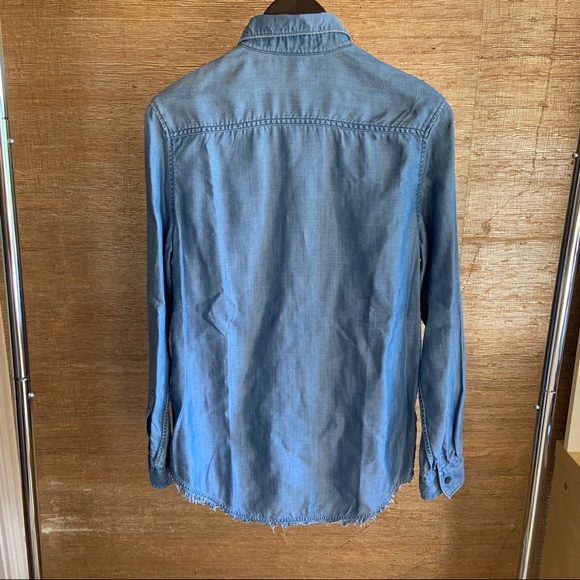 Acne Studios Wave Frayed Denim Shirt - Picture 4 of 6